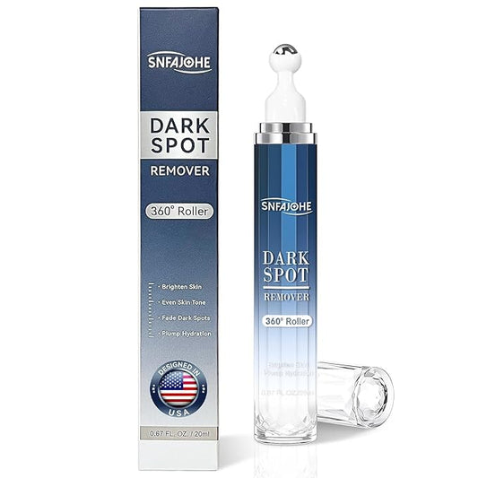 Dark Spot Remover for Face and Body - Dark Spot Advanced Corrector Serum for Melasma, Age Spots, Freckles & Sun Spots with 360° Roller for All Skin Types 0.67floz
