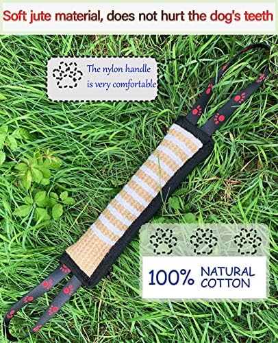 Clysoru Dog Tug Toy Tough Jute Bite Pillow Lasting Training Equipment Puppy to Large Dogs Interactive for Large and Small