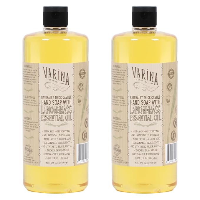 Liquid Soap - Liquid Organic Castile Soap Lemongrass - 32oz