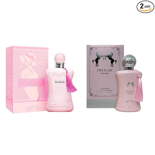 A CENTER 2PCS Perfume Set for Women - Floral Fragrance Gift Set with Vanilla,Rose & jasmine, Eau De Parfume| 3.4 Fl Oz Each Women's Cologne(Delilah & Delilah UB)