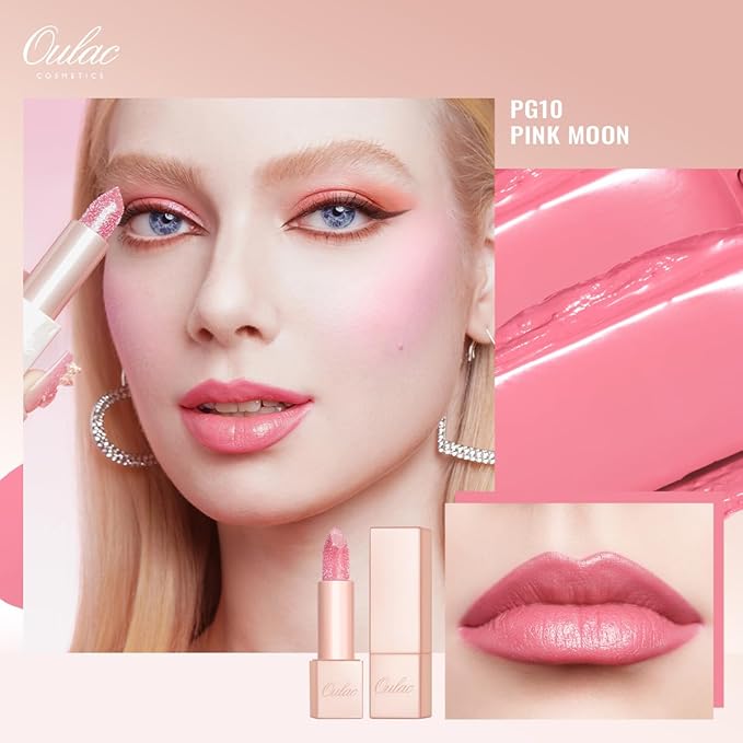 Oulac Lipstick & Lipliner Set 3PCS High Impact Lipcolor with Moisturizing Formula, Vegan Beauty, Full-Coverage Lip Color, Gift Lipstick for Women, 04+PG05+PG10