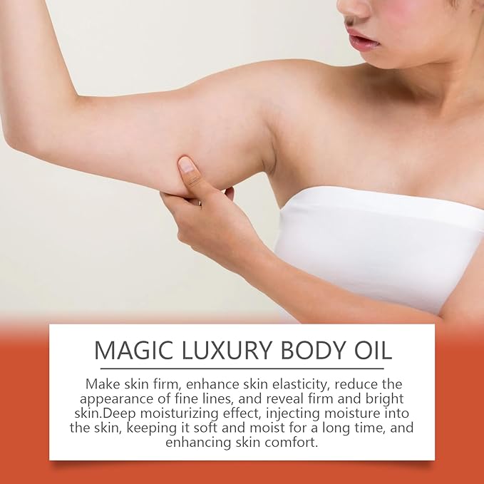 Magic Body Firming Oil, Hydrating and Firming Oil, Luxury Body Oil for Full Body Use, Fast-Absorbing Body Oil for Daily Use, Improves Skin Texture Skin Tightening-3.38 FL OZ