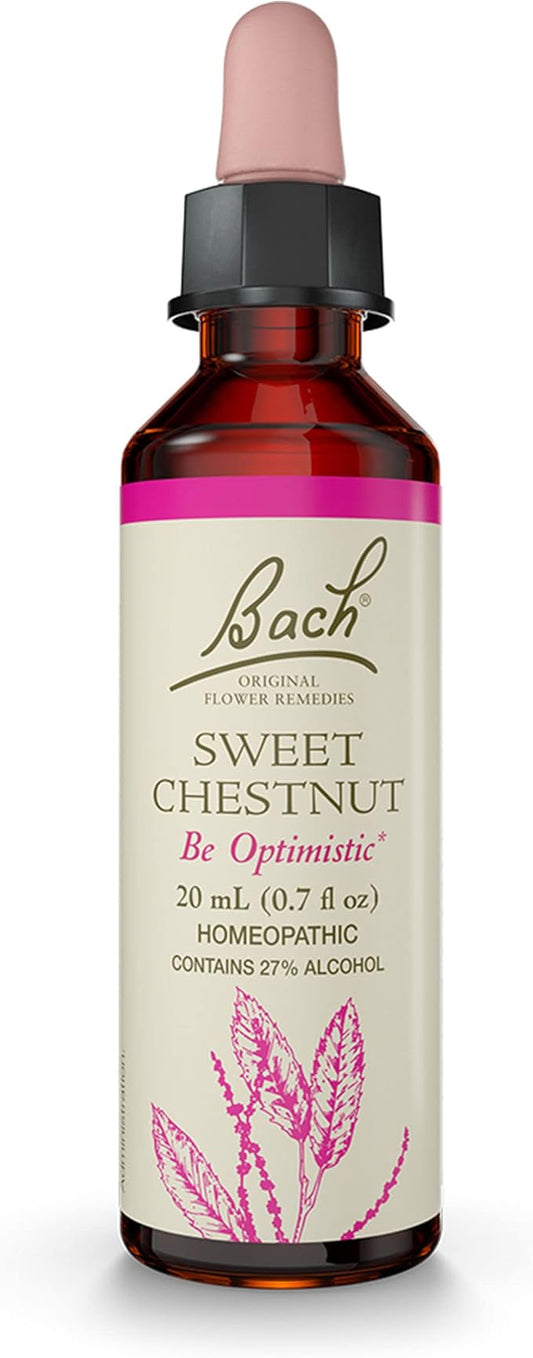 Bach Original Flower Remedies, Sweet Chestnut - Be Optimistic - Natural Homeopathic Flower Essence for Emotional Balance - Vegan, Gluten Free, Sugar Free - 20mL Dropper