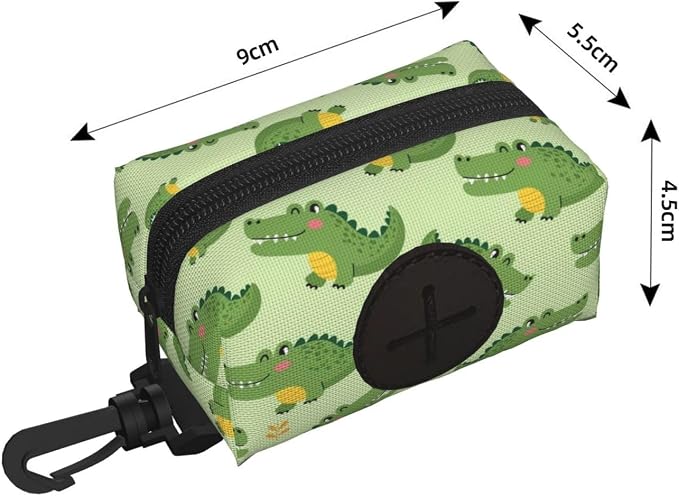 Dog Treat Pouch Dog Poop Bag Holder For Leashes Puppy Supplies for Training and Walking Cute Crocodile Cartoon Travel Accessories
