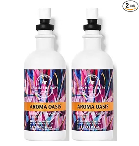 Bath & Body Works Aromatherapy Pillow Mist, 5.3 Fl Oz, 2-Pack (Hibiscus Mandarin Violet)