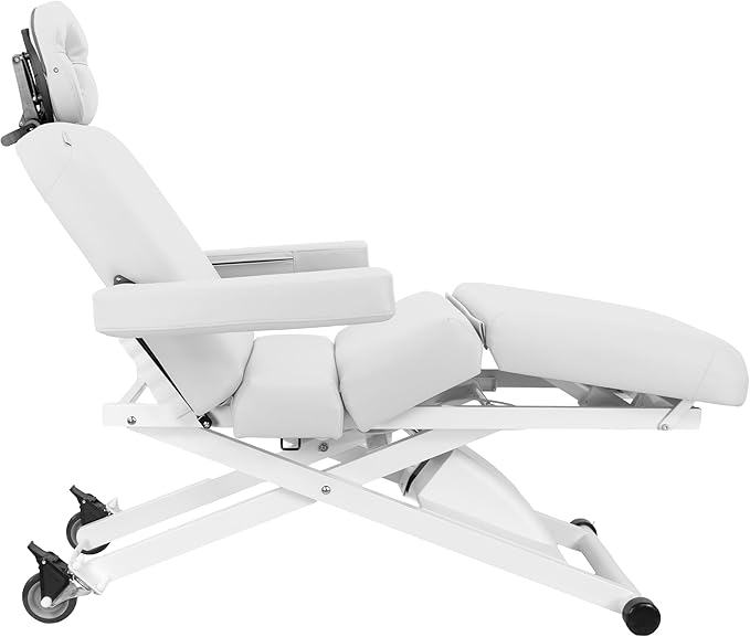 SKINACT Cleo Electric Spa Treatment Table, Facial Massage Bed ADA Compliant (White)