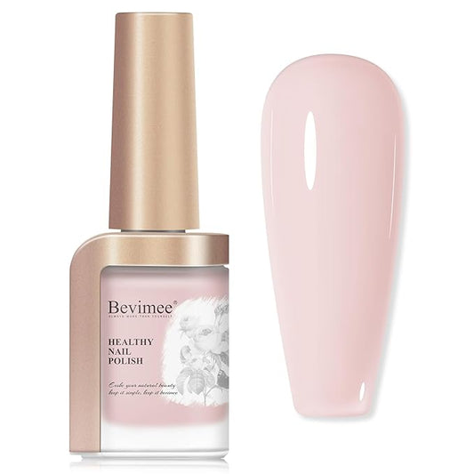 Nail Polish Nude Pink Quick Dry Sheer Color Nail Lacquer Non Gel Long Lasting Regular Fast Dry Fingernail Polish DIY Salon Gift for Women 12ML