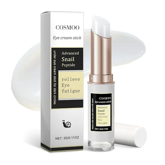 COSMOO Snail Peptide Under Eye Cream, Eye Cream for Dark Circles and Puffiness, Eye Bags, Wrinkles Fine Lines Skin Care Treatment Firming With Snail Mucin and Niacinamide, Korean Skin Care Formula