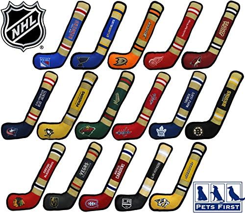 Pets First NHL Vancouver Canucks Stick Toy for Dogs & Cats. Play Hockey with Your Pet with This Licensed Dog Tough Toy Reward!