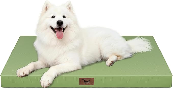 Large Waterproof Orthopedic Dog Bed with Egg Crate Foam | Fits 42x28 Crates, TPU Waterproof Layer, 1680D Washable Oxford Cover, Portable Handle, Indoor & Outdoor Use, Up to 80 lbs