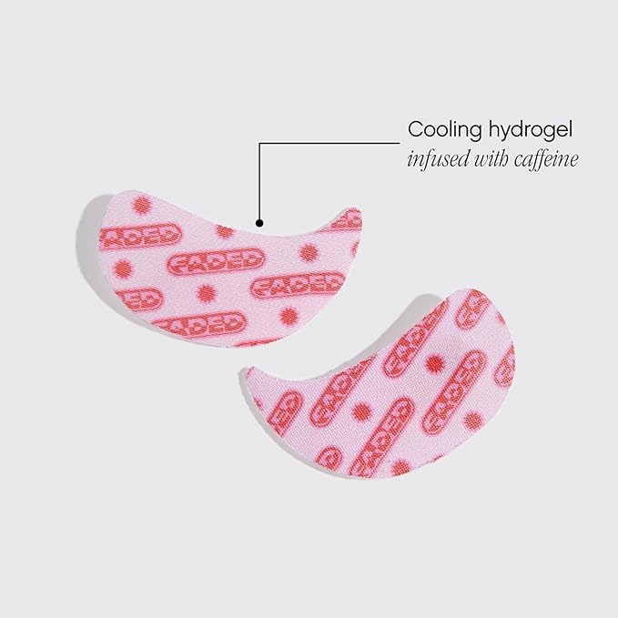 Topicals Faded Brightening Under Eye Masks | Patches to Depuff, Hydrate, Brighten and Cool | Reduce Dark Circles and Fine Lines | Contains Kojic Acid, Caffeine and Niacinamide (2 Sets of 6, 2 Pack)