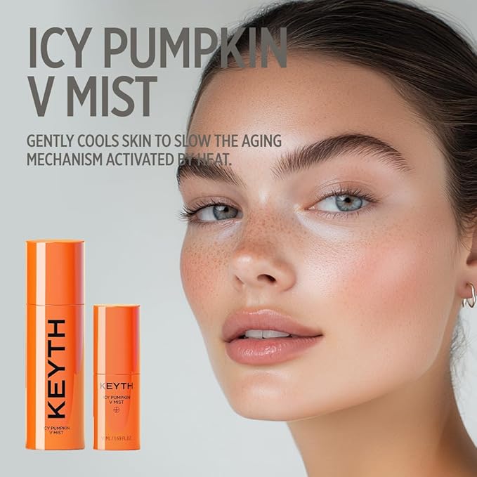 KEYTH ICY Pumpkin V Mist (150ML, 5.07 FL.OZ.) / De-Puff, Swelling Relief, Cooling, Refreshing, ICY Herb Complex, Pumpkin Fruit Extract
