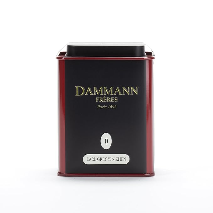 Dammann Freres Loose Leaf Earl Grey Premium Gourmet Black French Tea Bergamot Citrus Flavors 3.52 Ounce Tin