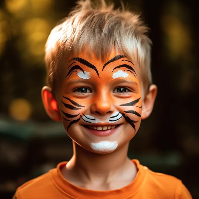 Face and Body Paint Orange(30gm)Non-Toxic High-Quality Paint for Children and Adults Halloween Makeup, Costumes, Festivals