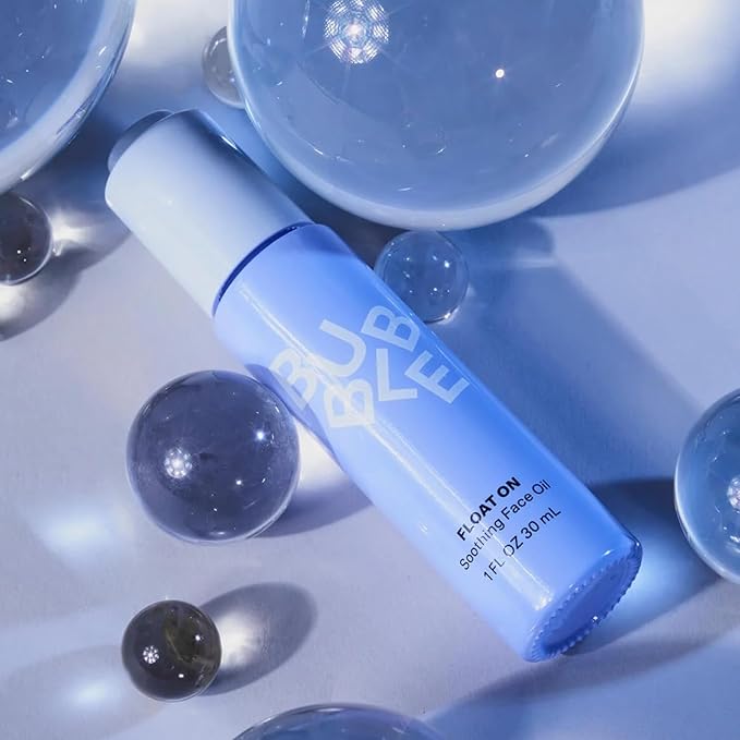 Bubble Skincare Float On Soothing Face Oil - Lightweight, Hydrating Facial Oil to Help Soothe & Calm Skin - Enriched with Safflower Oil and Prickly Pear - Skin Care Suitable for All Skin Types (30ml)