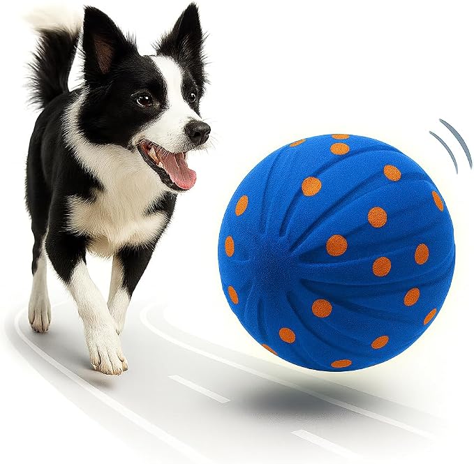 Interactive Dog Toy for Medium & Large Dogs – Smart Automatic Ball with Rolling & Bouncing Modes, Durable E-TPU, USB-C Rechargeable Moving Dog Ball, Indoor & Outdoor Play (Blue)
