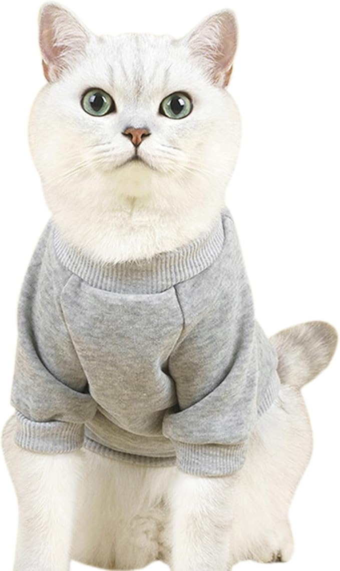 Soft Puppy Sweater for Small Dogs Winter Knit Pullover, Grey XS | Elastic Cuffs Pet Clothes, Holiday Party Matching, Fall Winter Daily Outfit, Soft Breathable Machine Washable Sweatshirt