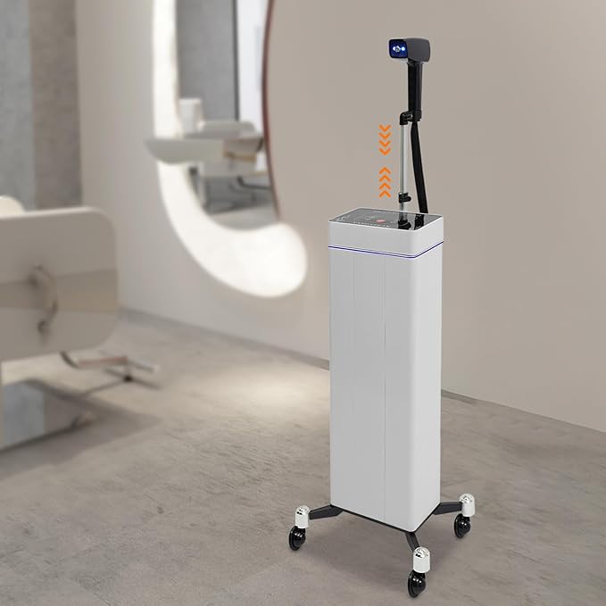 Nano Hair Steamer, Multifunctional Professional Nanoscale Spray for Hair Care Hair Repair, 1200W Nano Mist Hair Steamer for Deep Conditioning with Bottom Wheels and Smart Touch Control