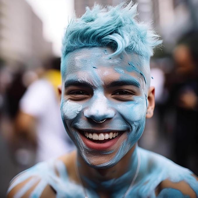 Face and Body Paint Pastel Blue (30gm)Non-Toxic High-Quality Paint for Children and Adults Halloween Makeup, Costumes, Festivals