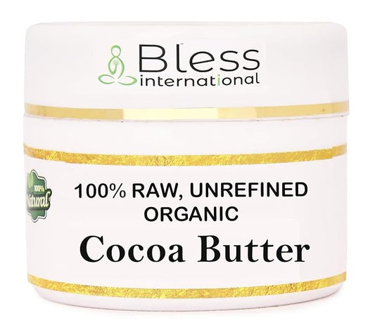 Organic Raw Cocoa Butter 100% Pure,Natural & Unrefined| Skin Moisturizer For Face, Body & Hair| 4 OZ/115 GM Ivory / White Grade A | DIY Creams, Balms, Lotions, Soaps| Softens Dry & Tough Skin