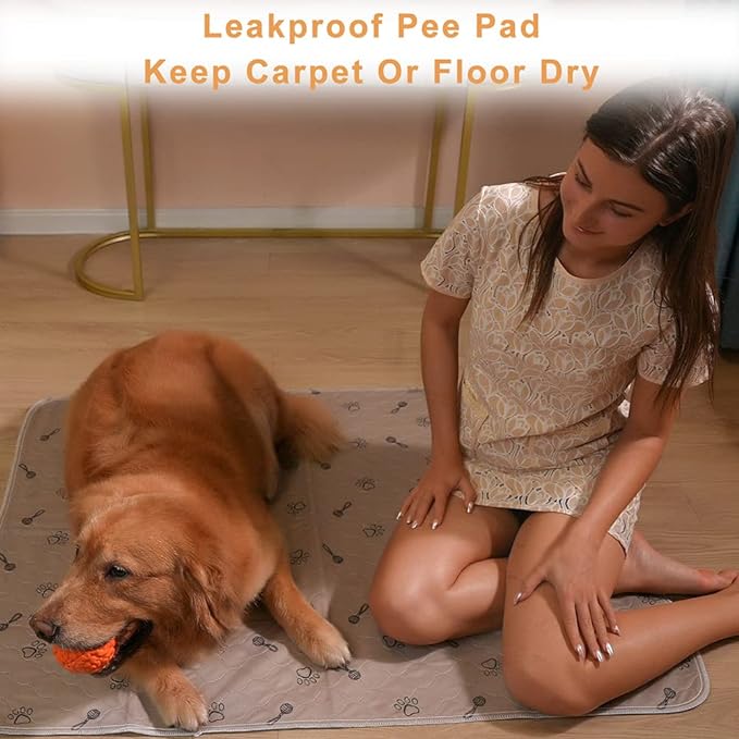 Peepeego 2Pack 36"x36" Pee Pads Washable Waterproof Rugs for Dog Training