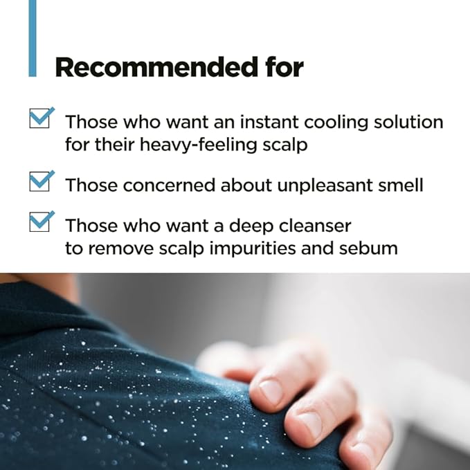 AMOS PROFESSIONAL Pure Smart Shampoo Cool l Oil & Flake ControL, Cooling Menthol, Deep Cleanse, Refreshes Scalp, 16.9 fl. oz.