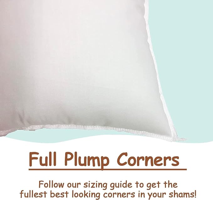 Pillowflex Synthetic Down Pillow Insert 12x22 in - Karate Chop Pillow | Small Rectangle Sham Form, Plush Polyester Cotton Blend, Cloud-Like Comfort, Clump-Resistant Fill, Smooth Elegant Finish