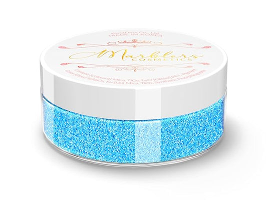 MARBLERS Neon Face & Body Glitter [Fluorescent Blue] 0.18oz (5g) | Fine | Non-Toxic | Vegan | Cruelty-Free | Ethically Sourced | Festival Makeup | Eye, Hair, Nail, Eyeshadow | Cosmetic Grade