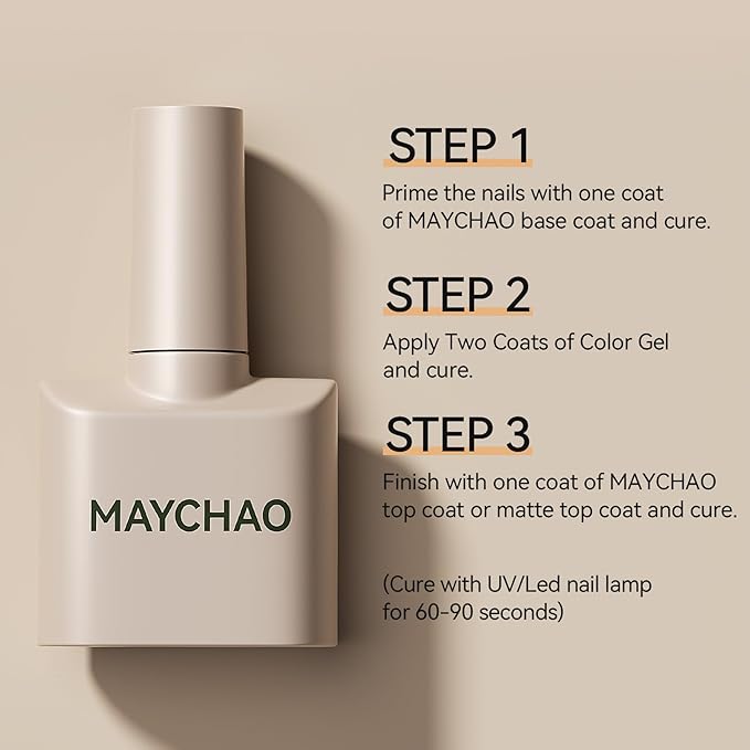 MAYCHAO 15ML Pale Green Gel Nail Polish 1Pc Light Green Gel Polish Soak Off UV LED Nail Polish Nail Art Starter Manicure Salon DIY at Home, 0.5 OZ