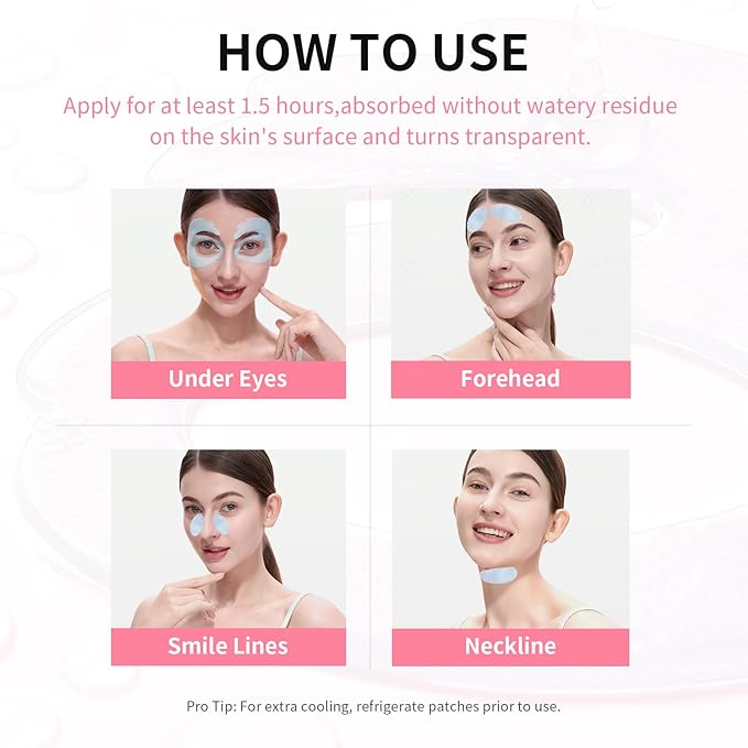 Bio-Collagen OK Eye Mask, Firming & Hydrating Under Eye Patches for Puffy Eyes and Dark Circles, Deep Moisturizing & Soothing Eye Mask for Women and Men - 18 Pairs, Mystery White