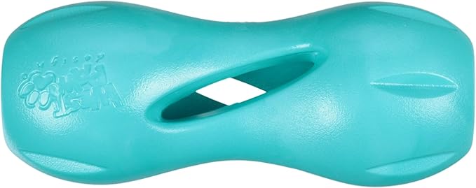 WEST PAW Qwizl Durable Zogoflex Dog Puzzle Toy for Mental Stimulation, and Enrichment - Treat Dispensing for Bully Sticks and Dental Sticks - Dishwasher Safe - Made in USA - Large - Teal