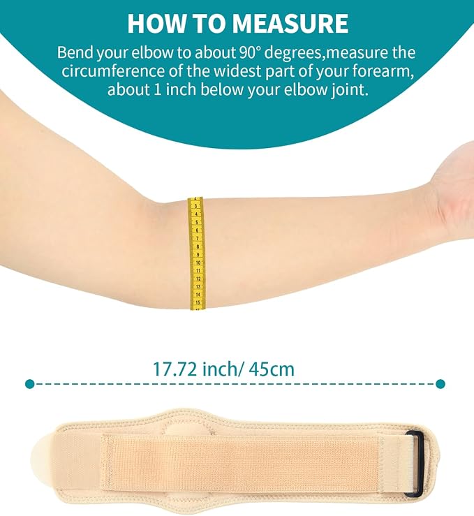 Castor Oil Pack Wrap for Tennis & Golfer's Elbow Castor Oil Wrap Tennis Elbow Brace Strap for Tendonitis Relief for Women Men Right & Left Hands,1 Per Pack L-XL