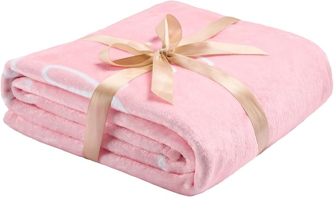 Thinking of You Gifts for Women Men – Get Well Blanket 50x60 Inch, Pink Flannel Comfort Hug Blanket, Sympathy Throw for After Surgery, Chemo, Illness, Recovery