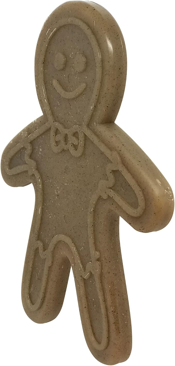 SodaPup Gingerbread Man – Durable Dog Chew Toy Made in USA from Non-Toxic, Pet Safe, Food Safe Nylon Material for Mental Stimulation, Clean Teeth, Fresh Breath, Problem Chewing, Calm Nerves, & More