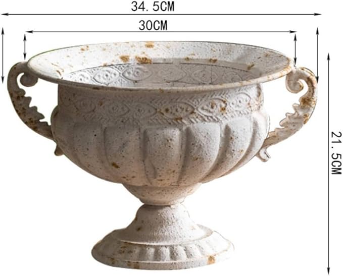 Qianly Urn Planter with Pedestal Antique-Style Urn with Handles Decorative Vessel for Tabletop
