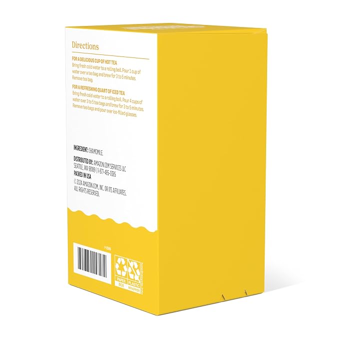 Amazon Grocery, Chamomile Herbal Tea Bags, 20 Ct (Pack of 2)