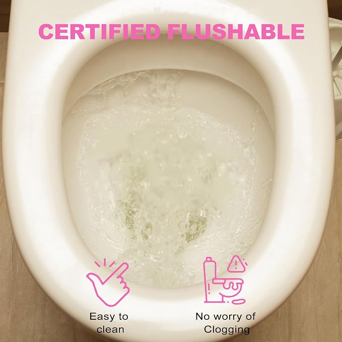 twoworld 60 Feminine Wipes Flushable Travel Individually Wrapped | Travel Wipes for Women,Feminine Care Wet Wipes Travel Size Vaginal Wipes for Adult,Girl and Homeless(Chamomile,Rose,Unscent)