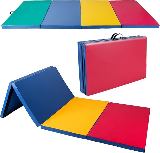Polar Aurora 4'x10'x2 Thick Folding Gymnastics Exercise Mat Aerobics Stretching Yoga Mats