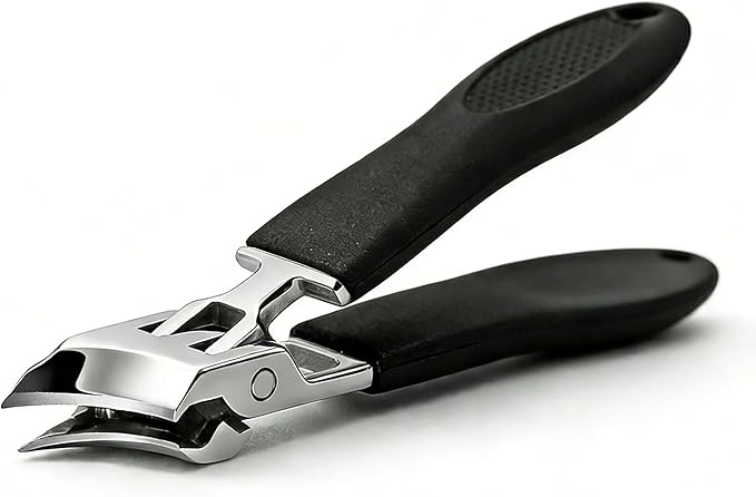 Wide Jaw Opening Anti-Splash Slanted Nail Clipper,2026 New Slanted Nail Clippers, Curved Toenail Clippers for Thick Toenails with Ergonomic Handle, Curved Toenail Clippers for Thick Nails