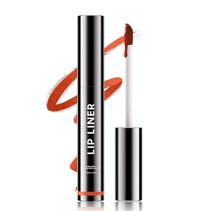 Lip Liner, Lip Gloss Gift for Women Matte Finish Vegan & Cruelty-Free, Highly-Pigmented for Create A Natural Lip Color (Coral)