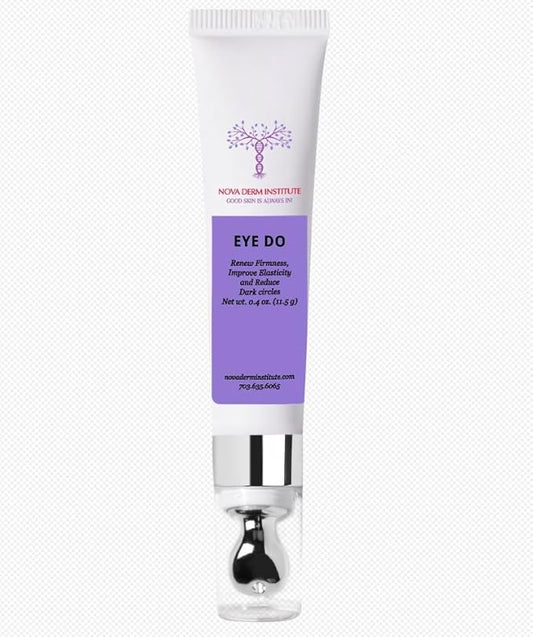 NOVA DERM EYE DO Eye Cream for Dark Circles – Anti-Aging Under Eye Cream with Peptides & Hyaluronic Acid, Non-Comedogenic (0.4 oz)