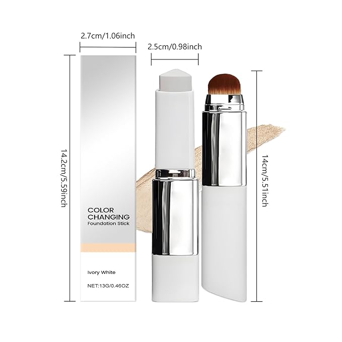Sakesfor Foundation Stick Color Changing Makeup With Tone Matching Formula Lightweight Smooth Finish For Natural Everyday Look (Dark skin tone)