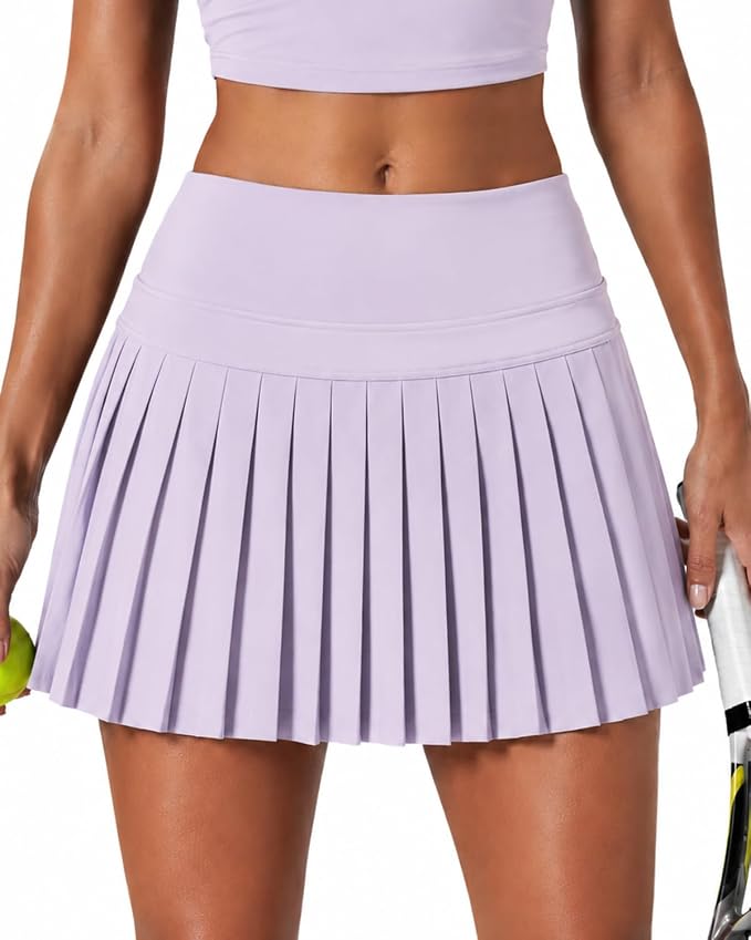 Pleated Tennis Skirt for Women with Pockets Shorts High Waisted Athletic Golf Skort for Workout Pickleball