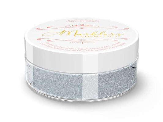 MARBLERS Fine Natural Mica Powder [Blue Gray] 0.11oz (3g) | Highly Pigmented | Non-Toxic, Vegan, Cruelty-Free | Eyeshadow, Body Butter, Nail Polish, Nail Art | Party, Body, Face Makeup