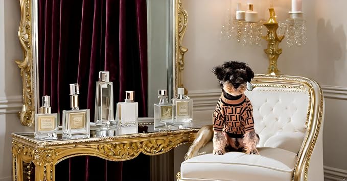 Dog Sweater for Small Dogs, Designer Dog Clothes, Luxury Furdi, Soft Knit | Designer dog clothes for small dogs with soft knit comfort, luxury styling and easy pullover fit for Yorkies in cold weather.