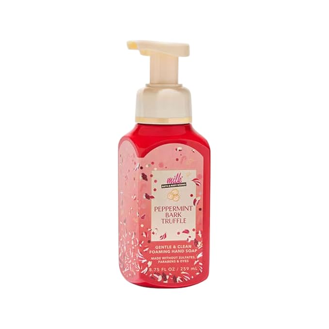 Bath & Body Works Peppermint Bark Truffle Gentle Foaming Hand Soap 8.75 oz (Peppermint Bark Truffle)