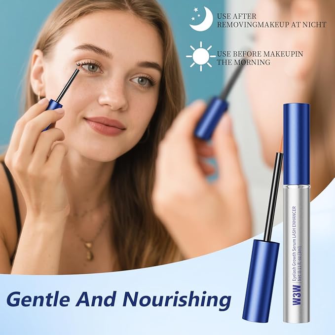 Lash Serum for Eyelash Growth- Fuller & Longer Looking Eyelashes, Eyelash Growth Serum Volumizing With Natural Formula Vegan, For Sensitive Eyes ，Vegan & Cruelty-Free-3mL