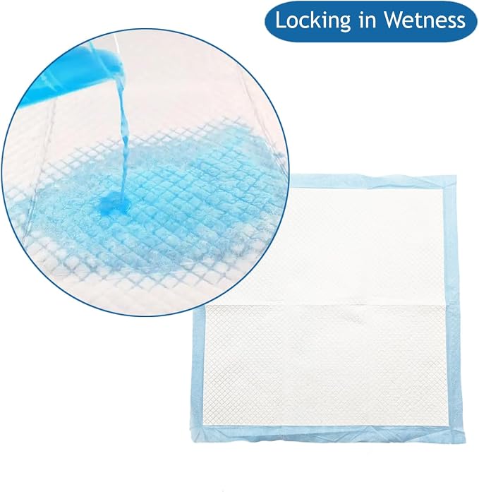 Puppy Pee Pads, 22 x 22 Inch Leak-Proof Pet Potty Training Pads for Dogs, Quick Absorb 6-Layer Design, Ideal for Puppies, Cats, Rabbits, and Guinea Pigs (Blue-50 Count)