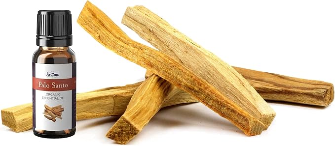 ArOmis Organic Palo Santo Essential Oil - 100% Pure Therapeutic Grade 30ml (1 Fl Oz) - Undiluted, Premium, Oils for Aromatherapy Diffuser