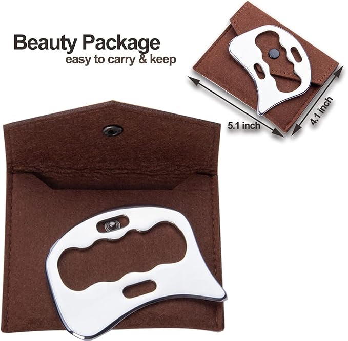 FeelFree Sport Stainless Steel Gua Sha Scraping Massage Tool-Muscle Scraper - Soft Tissue Mobilization,Physical Therapy for Back, Legs, Arms…